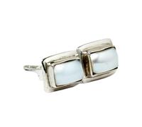 Boucle d'oreille puce en perle d'eau douce naturelle rare de 9 mm | Fabriquée en argent sterling 925 plaqué argent | Forme coussin plaquée, puce solitaire lisse, style minimaliste | LK_VSTD_0825