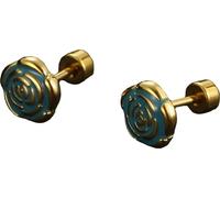 Boucle d'oreille rétro rose-bleu KP23578