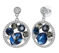 Boucle d'oreille - Sans marque - Argent 925 - Verre - 2.5 cm - Femme