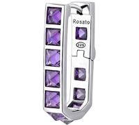 Boucle d'oreille simple en argent moderne Rosato avec zircon cubique Rzcu86