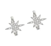 Boucle d'oreille tendance en forme d'étoile pour oreilles non percées - Bijoux en alliage léger pour femme - Usage quotidien/soirée - Polyvalence - Clip pour écouteurs, taille unique, Comme décrit