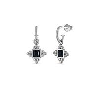 Boucle d'oreilles de boucle d'oreille en zircon noir pour femmes bijoux de mariage