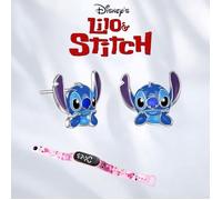 Boucle d'oreilles Stitch argent + Montre Stitch Lcd OFFERTE