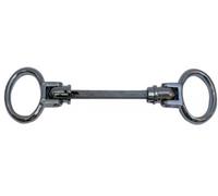 Boucle double chromé brillant 6/70mm à trou 1 portée - VACHETTE - 008482