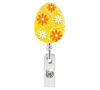 Boucle en acrylique facile - Reel de badge Easter | Porte-étiquette de Pâques en forme d'œuf | Esthétique facile-pull-boucle | ENCELES D'INSOCTURE STANTALES | Décorations d'œufs
