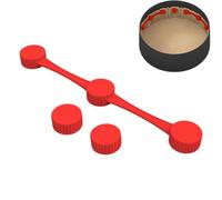 Boucle magnétique en silicone pour friteuse à air - 4,65 x 0,59 x 0,35 pouces Set de clips magnétiques en silicone, (rouge amélioré, noir) - Résistant à la chaleur, sécurité | Pour sécuriser les