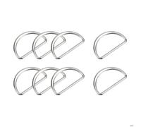 Boucle métallique SOURCING MAP Métal Forme D 40mm Largeur intéri. Anneau Soudé pour Couture Vêtements Sacs Ceinture DIY Argenté 8Pcs