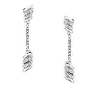 Boucles d'oreilles en acier et cristal