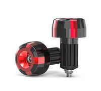 Boucle Moto Coulisseur Guidon Extrémité Poids Poignées Grips Cap | Pour barre équilibrée de vitesse de guidon Suzuki 7/8 "22mm Bouchons d'extrémité de guidon de moto(ROUGE)