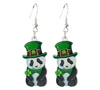Boucle Oreille Argent d'oreilles St. Day, d'oreilles en acrylique, Animal mignon, grenouille, Panda Bijoux Acier Inoxydable Femme Or (C, One Size)