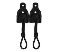 Boucle Pare-soleil Élastique Noire en Pom pour Store Enrouleur 2 Lots | Accessoire de Remplacement, Limite le Déploiement Vent, Kit Vis et Chevilles