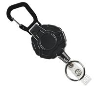 Boucle Porte-clés Rétractable Haute Élasticité, Acier Inoxydable ABS | Usage Outdoor et Alpinisme, Anti-perte et Charge Utile, Accessoire Extensible, Format Compact
