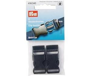 Boucle rapide plastique Prym Bouclip Noir pour sac à dos 16/25/30/40/50mm