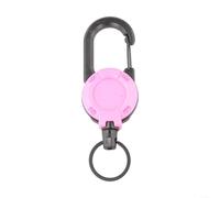 Boucle Rétractable ABS pour Badge Identité Travail(pink) | Fonction rétractable, accès rapide aux clés, fini la recherche, pour idéal bureau maison, gain de temps