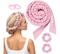 Boucle Sans Chaleur, 5pcs Bandeau De Bigoudis Sans Chaleur, Ensemble De Bigoudis Sans Chaleur, Bigoudi Boucle Cheveux De Sommeil Doux, Boucle Sans Chaleur Boudin, Pour Tous Types Cheveux(Rose)