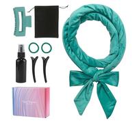Boucle Sans Chaleur, 8 PCS Boudin Cheveux Rouleau Heatless Hair Curlers, Doux Heatless Hair Curlers, Boucles sans Chaleur pour Cheveux Moyens et Longs, Vert