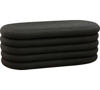 Bouclé Tabouret rembourré/Banc de lit Anthracite Pouf Tabouret de pied Tabouret en tissu