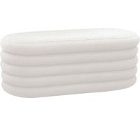 Bouclé Tabouret rembourré/Banc de lit Blanc Tabouret de pied Tabouret en tissu