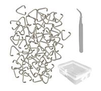 Boucle Triangulaire 200 Pièces 1 Pince À Épiler 1 Boîte De Rangement Anneau De Saut Triangulaire Ouvert Accessoires De Bijoux De Bricolage Connecteur De Porte-Clés