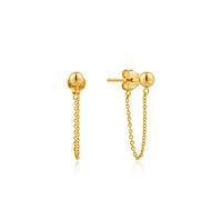 Boucled’oreille Ania sterling Haie 925m argent 14k collection plaqués d'or moderne Minimalisme chaîne veste oreille balle