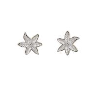 Boucled’oreille En argent 925, 9mm en forme d'étoile de mer mate.