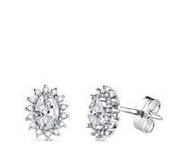 Boucled’oreille En or blanc 18 carats avec des diamants de synthèse de 10 mm