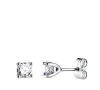 Boucled’oreille En or blanc 18 carats avec un diamant de laboratoire de 4,5 mm et de 0,3 carat.