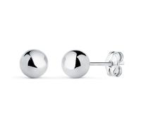 Boucled’oreille en or blanc 18 carats avec une bille lisse de 6 mm.