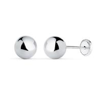 Boucled’oreille En or blanc 18 carats, avec une bille lisse et polie de 7 mm.
