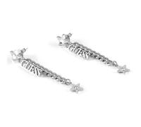 Boucled’oreille GUESS Une étoile est née UBE70154 en acier inoxydable. Rhodium chaîne veste oreille Swarovski étoile