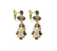 Boucled’oreille Longues boucles d'oreilles cuplaquées en argent sterling 925 plaqué or, 30 mm.