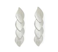 Boucled’oreille Longues boucles d'oreilles en argent sterling 925, de 18 mm de long, avec une forme de pointe mate.