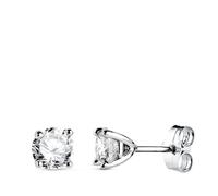 Boucled’oreille Or blanc 18 carats, diamants taille brillant de laboratoire 5 mm, 1,00 ct, pureté VS1-G, 5 x 5 mm. Fermoir poussette.