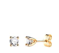 Boucled’oreille Or jaune 18 carats, diamants taille laboratoire 4,5 mm, 0,600 ct, VS2-G, fermoir à poussette 4,5 x 4,5 mm.
