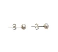 Boucled’oreille Perle en forme de bouton de 5 mm en argent sterling 925 avec capuchon