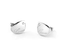 Boucled’oreille rhodium liquide Guess UBE79135 en acier inoxydable plaqué lisse logo Swarovski