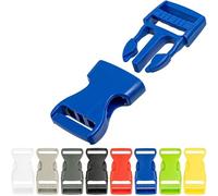 Boucles à enficher, mélange de couleurs, taille 20 mm, 16 paquets de huit couleurs deux fois, en plastique, fermeture à clic DIY Set, fermeture à enficher de rechange, boucle de ceinture de sac à dos