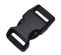 Boucles à libération rapide en plastique pour bracelets en paracorde noir de 15 mm., Noir , Lot de 10