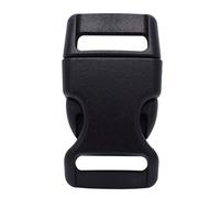 Boucles à libération rapide en plastique pour bracelets en paracorde noir de 15 mm., Noir , Pack of 25