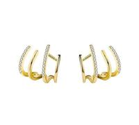 PSVOD Boucles Boucles d'oreilles tempérament à la Mode Argent Aiguille S925 Boucles d'oreilles Mode lumière rétro véritable Or Boucles d'oreilles pour