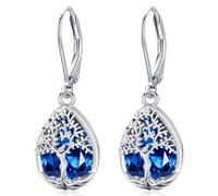 Boucles d’oreille Arbre de Vie Naissance Femme, Crochets Argent 925 | Odinstone Boucles arbre de vie, 12 x 32 mm et coffret cadeau