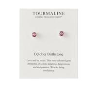 Boucles d’oreille pierre de naissance octobre serties de cristaux de Zircondia, avec écrin