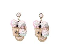 Boucles d ' oreilles à clous en forme de tête de mort incrustée de zircon Clous d ' oreille en forme de tête de mort polyvalents ornés de zircon et de paillettes pour diverses occasions Accessoires de