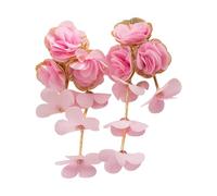 Boucles d ' oreilles à fleurs en mousseline de soie, Design, bijoux en alliage portables, usage quotidien, boucles d ' oreilles en métal permanentes, vêtements de recours