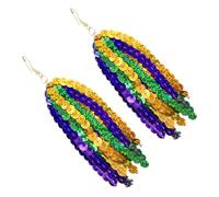 Boucles d ' oreilles à franges longues à la mode, plusieurs couleurs, accessoire de carnaval, idéal pour les Festivals et les sorties nocturnes