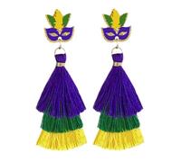 Boucles d ' oreilles à franges longues à la mode, plusieurs couleurs, accessoire de carnaval, idéal pour les Festivals et les sorties nocturnes
