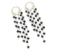 Boucles d ' oreilles à franges Texture en alliage pour les visages Effet amincissant Cristaux Parfaits pour les mariages et les fêtes Utilisation polyvalente Boucles d ' oreilles quotidien