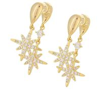 Boucles d ' oreilles à huit pointes pour événement, Gold-color