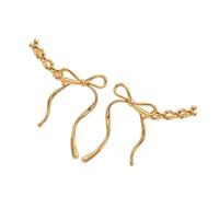 Boucles d ' oreilles à nœud papillon fabriquées à partir de matériaux en cuivre, designs confortables pour un usage quotidien, dates de travail, boucles d ' oreilles élégantes à nœud papillon