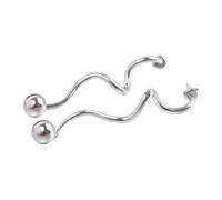 Boucles d ' oreilles à tige spirales perlées 10 mm en or, Silver